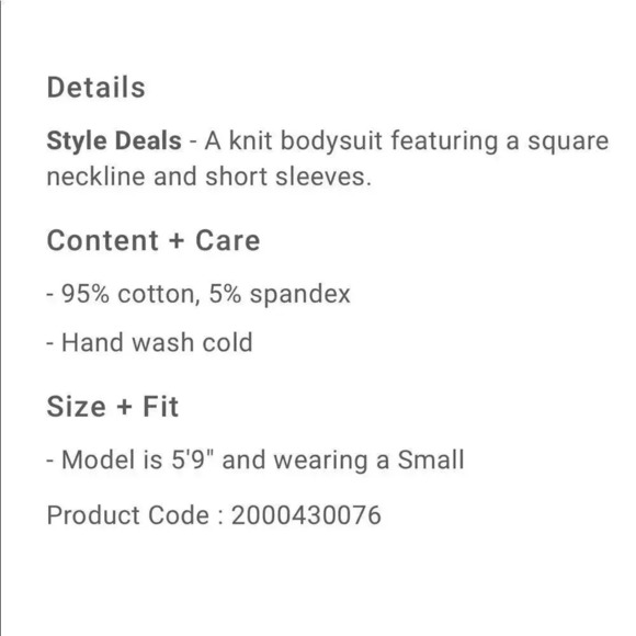 NWT! FOREVER 21 Square Neck Short Sleeve Bodysuit - Picture 10 of 10